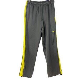 Nike Men Gray Neon Yellow Relaxed Sweatpants Pull On 2012 Retro Loungewear Large